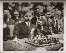 Load image into Gallery viewer, Photograph Samuel Reshevsky at Chess Board