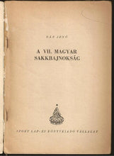 Load image into Gallery viewer, A VII Magyar Sakkbajnoksag