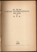 Load image into Gallery viewer, Al III-lea Turneu International de Sah al R P R