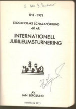 Load image into Gallery viewer, 1911-1971 Stockholms Schackforbund 60 Ar Internationell Jubileumsturnering