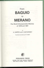 Load image into Gallery viewer, From Baguio to Merano: the World Championship Matches of 1978 and 1981