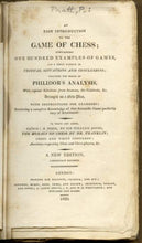 Load image into Gallery viewer, An Easy Introduction to the Game of Chess; containing One Hundred Examples of Games, and a Great Variety of Critical Situations and Conclusions; including the work of Philidor