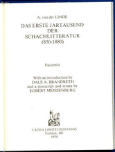 Load image into Gallery viewer, Das Erste Jartausend der Schachlitteratur (850-1880)