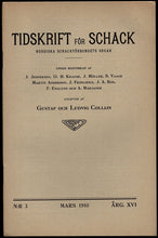 Load image into Gallery viewer, Tidskrift för Schack Volume 16