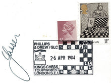 Load image into Gallery viewer, Cancellation cover Commemorating the The Kings Chess Tournament, London 1984