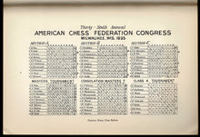 Load image into Gallery viewer, Yearbook of the American Chess Federation. Volume 1, 1935 Comprising Sixty Games from the Milwaukee Tournament