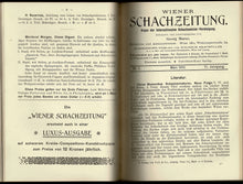 Load image into Gallery viewer, Wiener Schach-Zeitung. Organ fur das gesamte Schachleben Volume VI (6)
