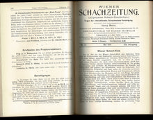 Load image into Gallery viewer, Wiener Schach-Zeitung. Organ fur das gesamte Schachleben Volume XIII (13)
