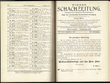Load image into Gallery viewer, Wiener Schach-Zeitung. Organ fur das gesamte Schachleben Volume XIII (13)
