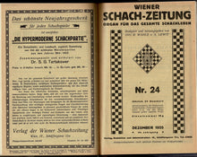 Load image into Gallery viewer, Wiener Schach-Zeitung. Organ für das gesamte Schachleben Volume III (3)
