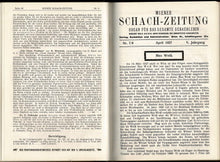 Load image into Gallery viewer, Wiener Schach-Zeitung. Organ fur das gesamte Schachleben Volume V (5)
