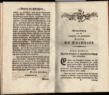 Load image into Gallery viewer, Das Schach des Herrn Gioachino Greco Calabrois und die Schachspiel-Geheimnisse des Arabers Philipp Stamma [The Chess of Mr. Gioachino Greco Calabrois and the Secrets of Chess Play of the Arab Philipp Stamma]
