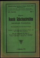 Load image into Gallery viewer, Kagan&#39;s Neueste Schachnachrichten Schachzeitung Volume 5
