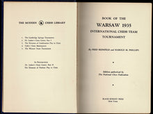 Load image into Gallery viewer, Book of the Warsaw 1935 International Chess Team Tournament.
