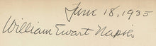 Load image into Gallery viewer, Autograph sheet with handwritten signature by William Ewart Napier
