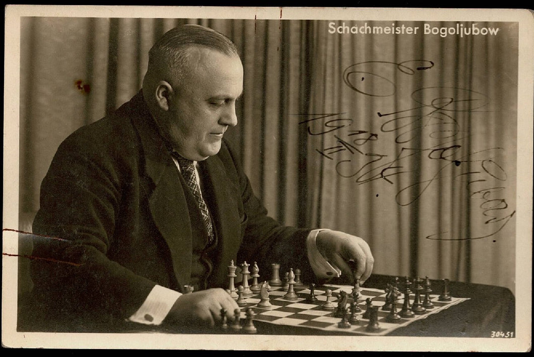 Postcard with a half portrait of Bogolyubov