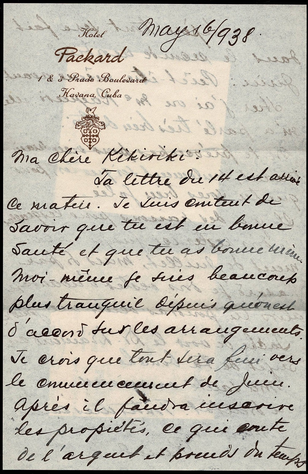 Letter to Olga Evgenyevna Choubaroff