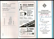 Load image into Gallery viewer, 6th Bayerwald Einzelmeisterschafts-Schachturnier (Individual Championship) 1984  &quot;Program&quot;
