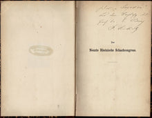 Load image into Gallery viewer, Der Neunte Rheinische Schachcongress abgehalten zu Crefeld am 4. bis 7. August 1871
