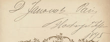 Load image into Gallery viewer, Autograph sheet with 2 handwritten signatures by Dawid Janowsky from 1895 and 1922
