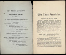Load image into Gallery viewer, Ohio Chess Association. Constitution. First tournament, etc
