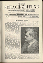 Load image into Gallery viewer, Wiener Schach-Zeitung. Organ fur das gesamte Schachleben, Volume VII (7)

