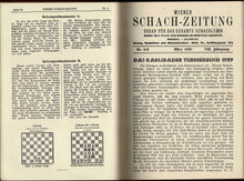 Load image into Gallery viewer, Wiener Schach-Zeitung. Organ fur das gesamte Schachleben, Volume VIII (8)
