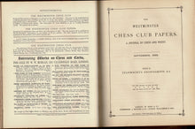 Load image into Gallery viewer, The Westminster Papers. A Monthly Journal of Chess, Whist, Games of Skill and the Drama, Volume I (1)
