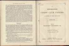 Load image into Gallery viewer, The Westminster Papers. A Monthly Journal of Chess, Whist, Games of Skill and the Drama, Volume I (1)
