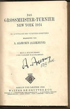 Load image into Gallery viewer, Das Grossmeister-Turnier New York 1924
