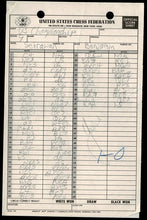 Load image into Gallery viewer, 1981 United States Chess Championship and Zonal Qualifier (Score Sheets) Joel Benjamin vs the field
