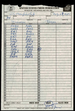 Load image into Gallery viewer, 1981 United States Chess Championship and Zonal Qualifier (Score Sheets) James Edward Tarjan (1952- ) vs the Field
