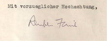 Load image into Gallery viewer, Typewritten letter in German to Mr Grätz
