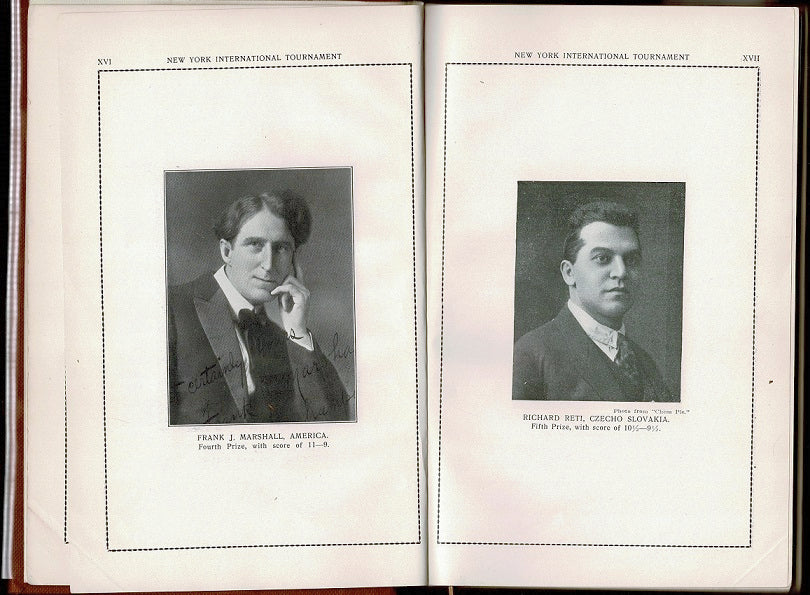 Antique Chess book Alekhine tournaments in New York 1924-27
