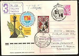 Cancellation Envelope to the tournament in Tallinn 1979 signed by Tigran Petrosian