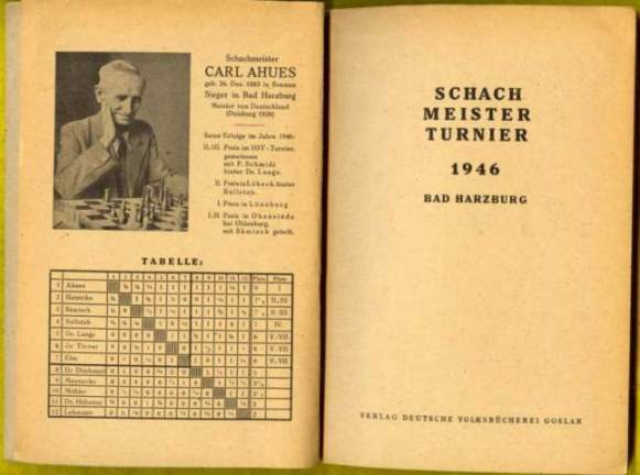 Schach Meister Turnier 1946 Bad Harzburg