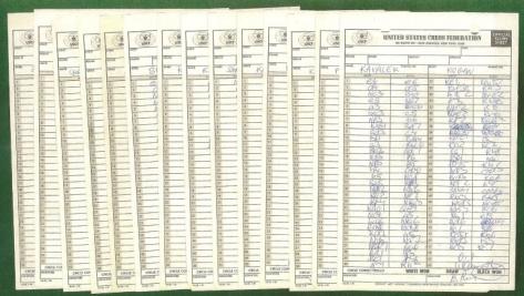 1981 United States Chess Championship and Zonal Qualifier (Score Sheets)