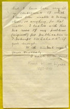 Load image into Gallery viewer, Frank Wynne Letter to Fritz Englund
