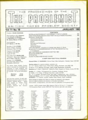 The Problemist: Proceedings of the British Chess Problem Society Volume 11