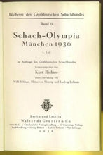Load image into Gallery viewer, Schach-Olympia Munchen 1936, I. Teil &amp; II. Tiel: Im Auftrage Des Grobebeaustschen
