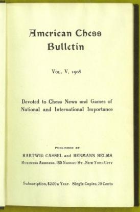 American Chess Bulletin Volume 5