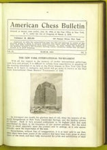 Load image into Gallery viewer, American Chess Bulletin Volume XXI (21)
