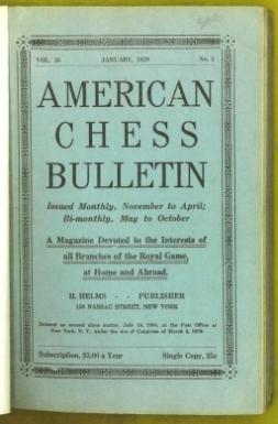 American Chess Bulletin Volume 26