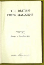 Load image into Gallery viewer, The British Chess Magazine Volume LIV (54)
