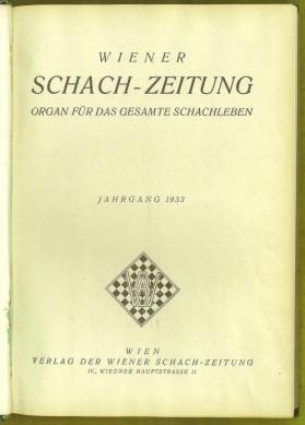 Wiener Schach-Zeitung. Organ fur das gesamte Schachleben Volume XXX (30)