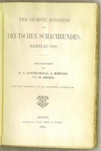 Load image into Gallery viewer, Der Sechste Kongress des Deutschen Schachbundes. Breslau 1889
