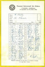Load image into Gallery viewer, 1952 Interzonal Chess Tournament  (Score Sheet)
