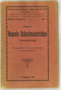 Kagan's Neueste Schachnachrichten Schachzeitung, Volume 2