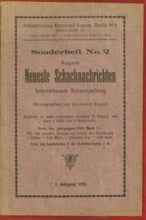 Load image into Gallery viewer, Kagan&#39;s Neueste Schachnachrichten Schachzeitung Volume 5
