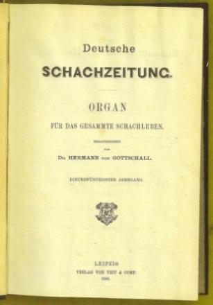 Deutsche Schachzeitung Volume 51